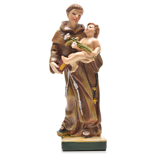 Antonius von Padua mit Heiligenbildchen GEBET AUF ITALIENISCH 12 cm 1