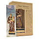 Antonius von Padua mit Heiligenbildchen GEBET AUF ITALIENISCH 12 cm s3