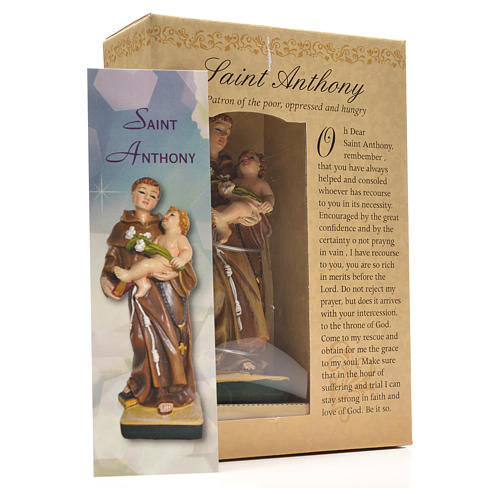 Saint Anthony of Padua 12cm with English prayer 3