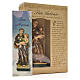 Antonius von Padua mit Heiligenbildchen GEBET AUF SPANISCH 12 cm s3