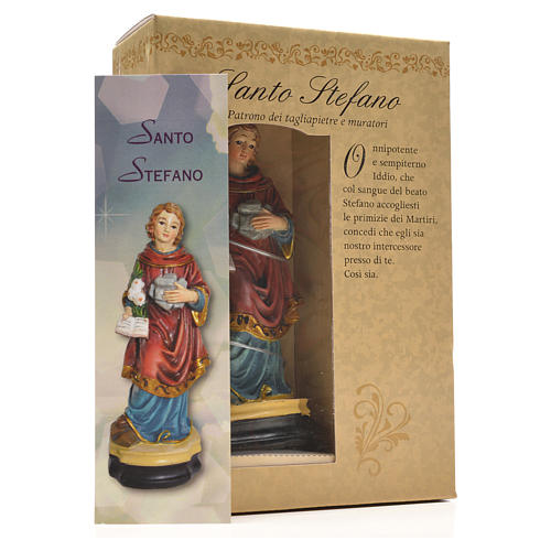 São Estêvão 12 cm com marcador ORAÇÃO ITALIANO 3