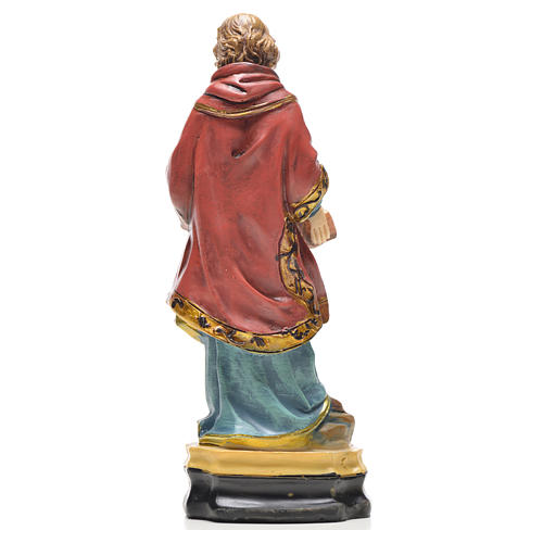 Heiliger Stephan mit Heiligenbildchen GEBET AUF FRANZÖSISCH 12 cm 2