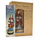 Santo Stefano 12 cm con immaginetta PREGHIERA FRANCESE s3