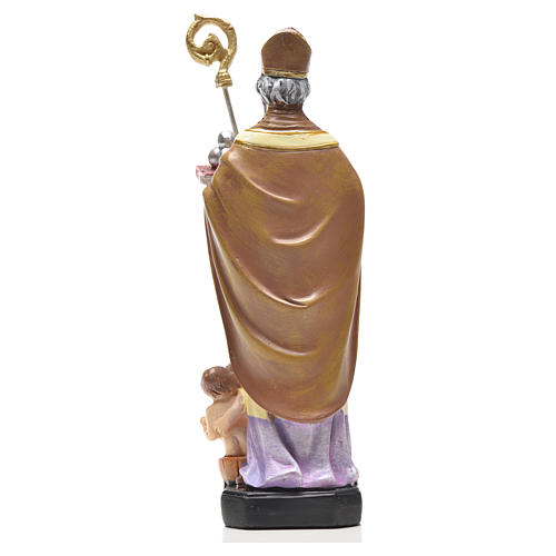 Heiliger Nikolaus mit Heiligenbildchen GEBET AUF ITALIENISCH 12 cm 2