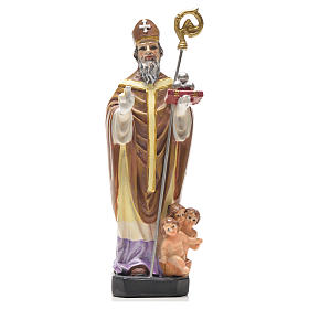 Figurka święty Nikola z obrazkiem z modlitwą po włosku