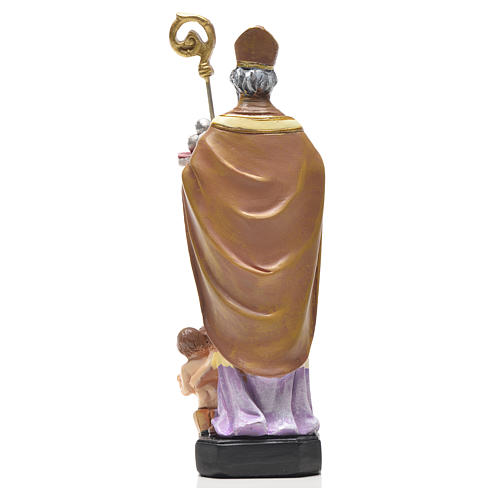 Figurka święty Nikola z obrazkiem z modlitwą po  hiszpańsku 2