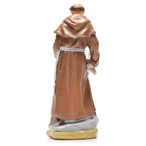 Figurka święty Franciszek z Asyżu z obrazkiem z modlitwą po włosku 2