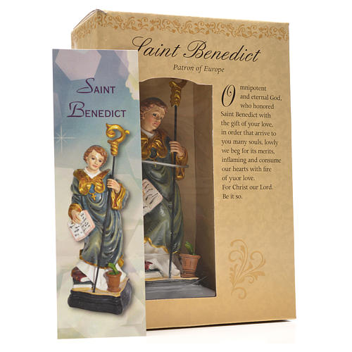 Saint Benedict 12cm with English prayer 3