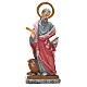 Heiliger Markus mit Heiligenbildchen GEBET AUF ITALIENISCH 12 cm s1