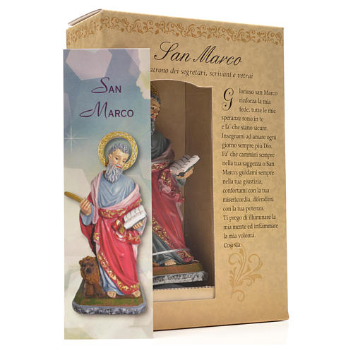 San Marco 12 cm con immaginetta PREGHIERA ITALIANO 3