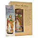 Heiliger Matthäus mit Heiligenbildchen GEBET AUF ENGLISCH 12 cm s3