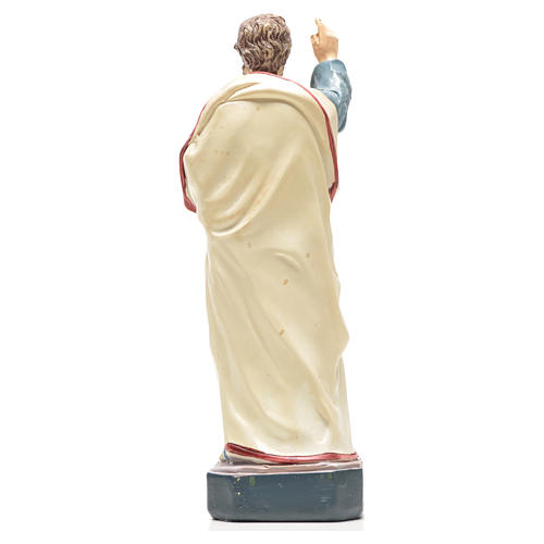 Figurka święty Piotr z obrazkiem z modlitwą po włosku 2