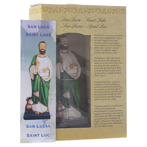 Saint Luke 12cm Multilingual prayer 3