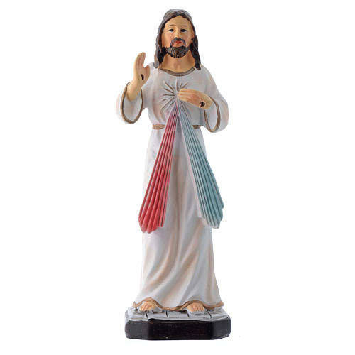 Gesù Misericordioso 12 cm pvc confezione PREGHIERA MULTILINGUE 1
