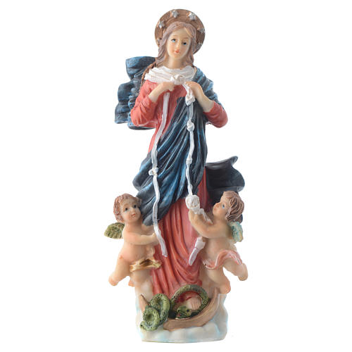 Mary untier of Knots statue 12cm Multilingual prayer 1