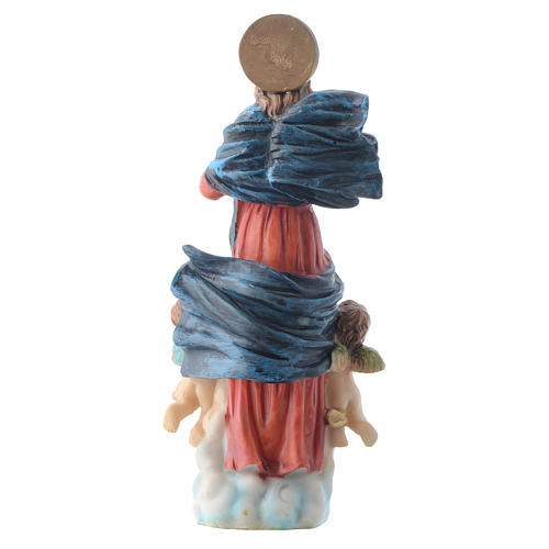 Mary untier of Knots statue 12cm Multilingual prayer 2