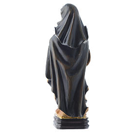 Saint Clare statue 12cm Multilingual prayer