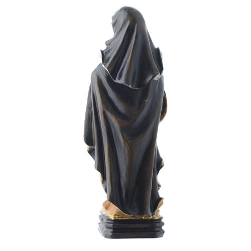 Saint Clare statue 12cm Multilingual prayer 2