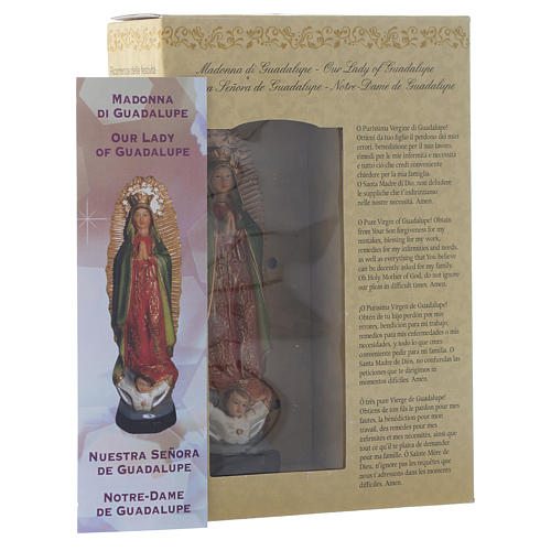 Gottesmutter von Guadalupe 12cm PVC Packung MEHRSPRACHIGES GEBET 3
