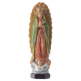 Virgen de Guadalupe 12 cm pvc con ORACIÓN EN MUCHOS IDIOMAS