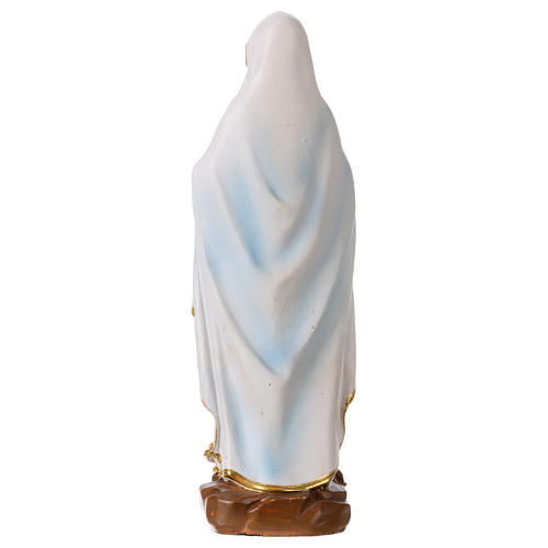 Our Lady of Lourdes statue with MULTILINGUAL PRAYER 12 cm 3