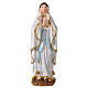 Nuestra Señora de Lourdes 12 cm con imagen ORACIÓN PLURILINGÜE s1
