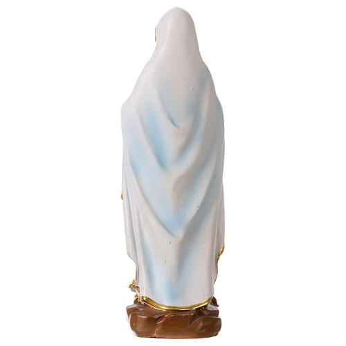 Nossa Senhora de Lourdes 12 cm com imagem ORAÇÃO MULTILÍNGUE 3