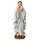 Nossa Senhora de Lourdes 12 cm com imagem ORAÇÃO MULTILÍNGUE s1