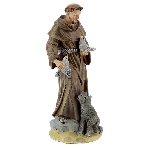 St. Francis of Assisi statue with MULTILINGUAL PRAYER 12 cm 3