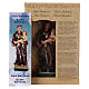 Sant'Antonio da Padova 12 cm con immaginetta PREGHIERA MULTILINGUA s4