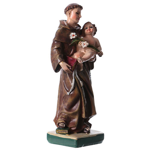 Santo António de Lisboa 12 cm com imagem ORAÇÃO MULTILÍNGUE 2