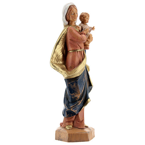 Sainte Vierge avec Enfant Jésus à bras Fontanini 17 cm 4