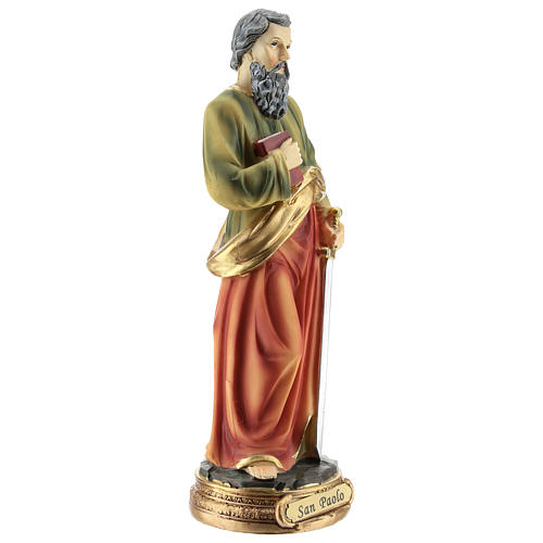 Statue of St. Paul in resin 20 cm 4