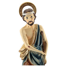 Statue of St. Lazarus in resin 30 cm