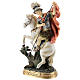 Statue of St. George killing the dragon in resin 30 cm s3