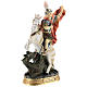 Statue of St. George killing the dragon in resin 30 cm s4