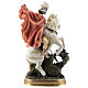 Statue of St. George killing the dragon in resin 30 cm s5