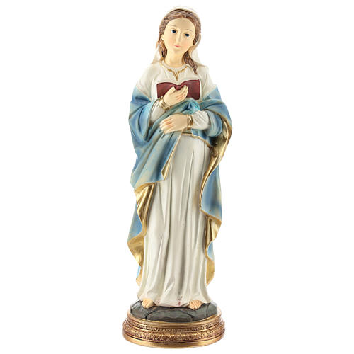 Statue of the pregnant Virgin Mary in resin 30 cm 1