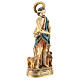 Statue of St. Lazarus in resin 20 cm s5