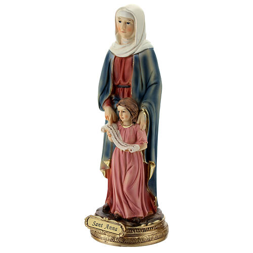 Statua di Sant'Anna e Maria resina 20 cm 2