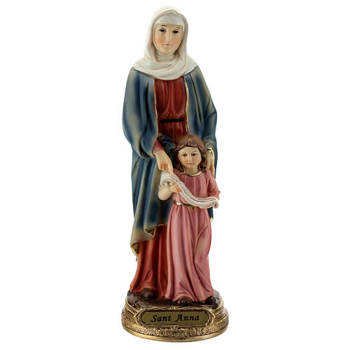 St Anne and Mary statue in resin 20 cm 1