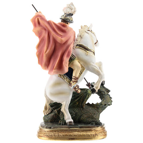 Saint George killing dragon resin statue 20 cm 5