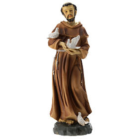Statue of St Francis in resin 30 cm