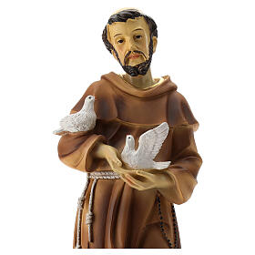 Statue of St Francis in resin 30 cm
