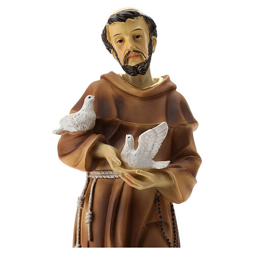Statue of St Francis in resin 30 cm 2