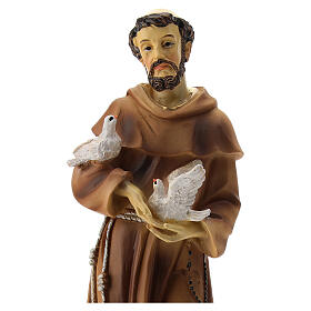 Statue of St. Francis in resin 20 cm