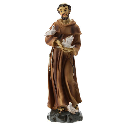 Statue of St. Francis in resin 20 cm 1