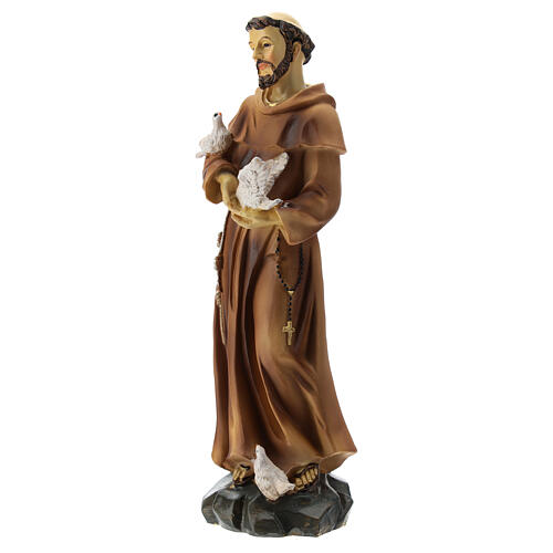 Statue of St. Francis in resin 20 cm 3