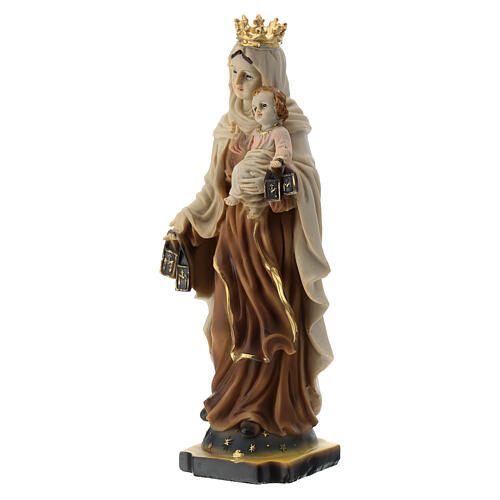 Statue of Our Lady of Mount Carmine resin 20 cm 2