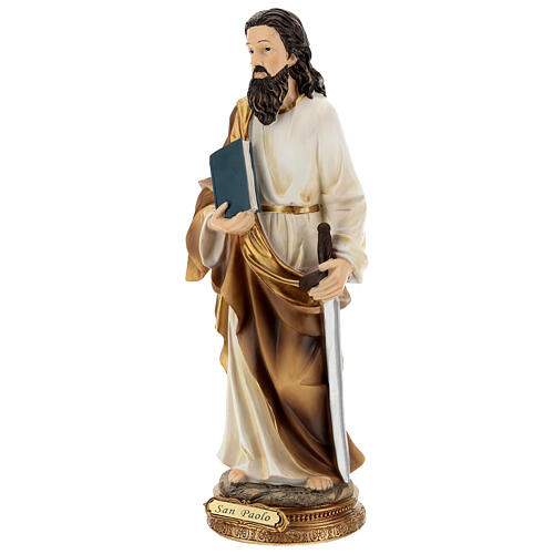 Figura Święty Paweł z Tarsu złota podstawa żywica 32 cm 3